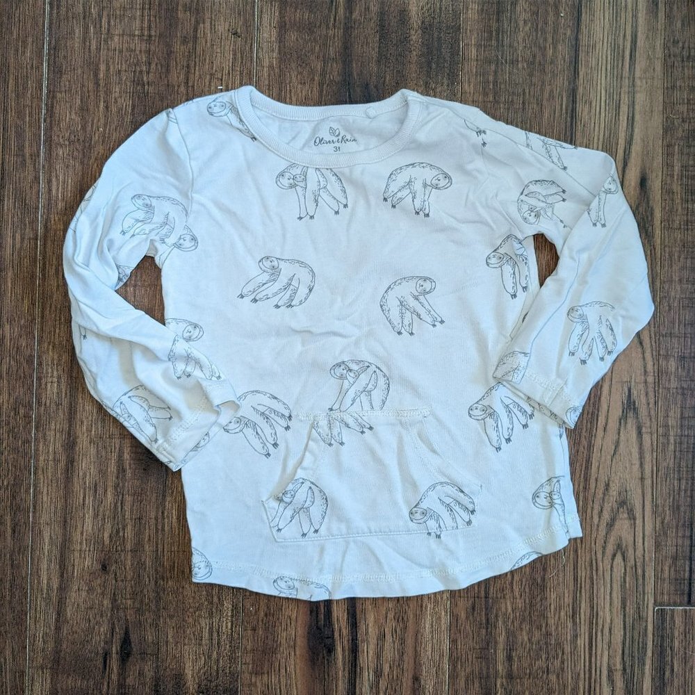 Oliver & Rain Sloth Tee 3T White